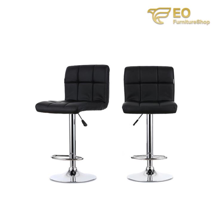 Adjustable Leather Bar Stool