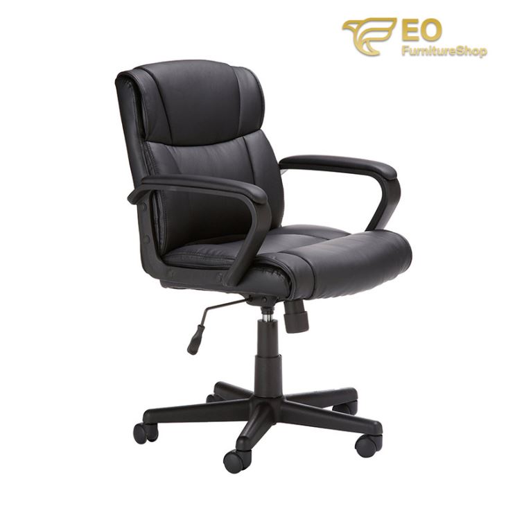 Mid-Back Leather Office Chair