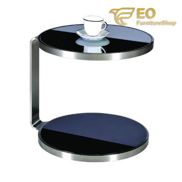 Black Glass Side Table