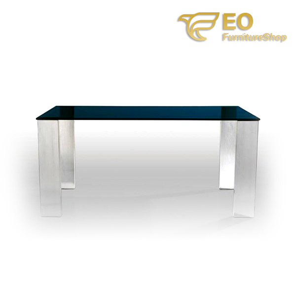 Gray Glass Dining Table