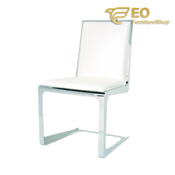 Matt White PU Dining Chair