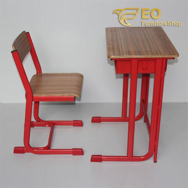 Wood Metal School Desk And Chair